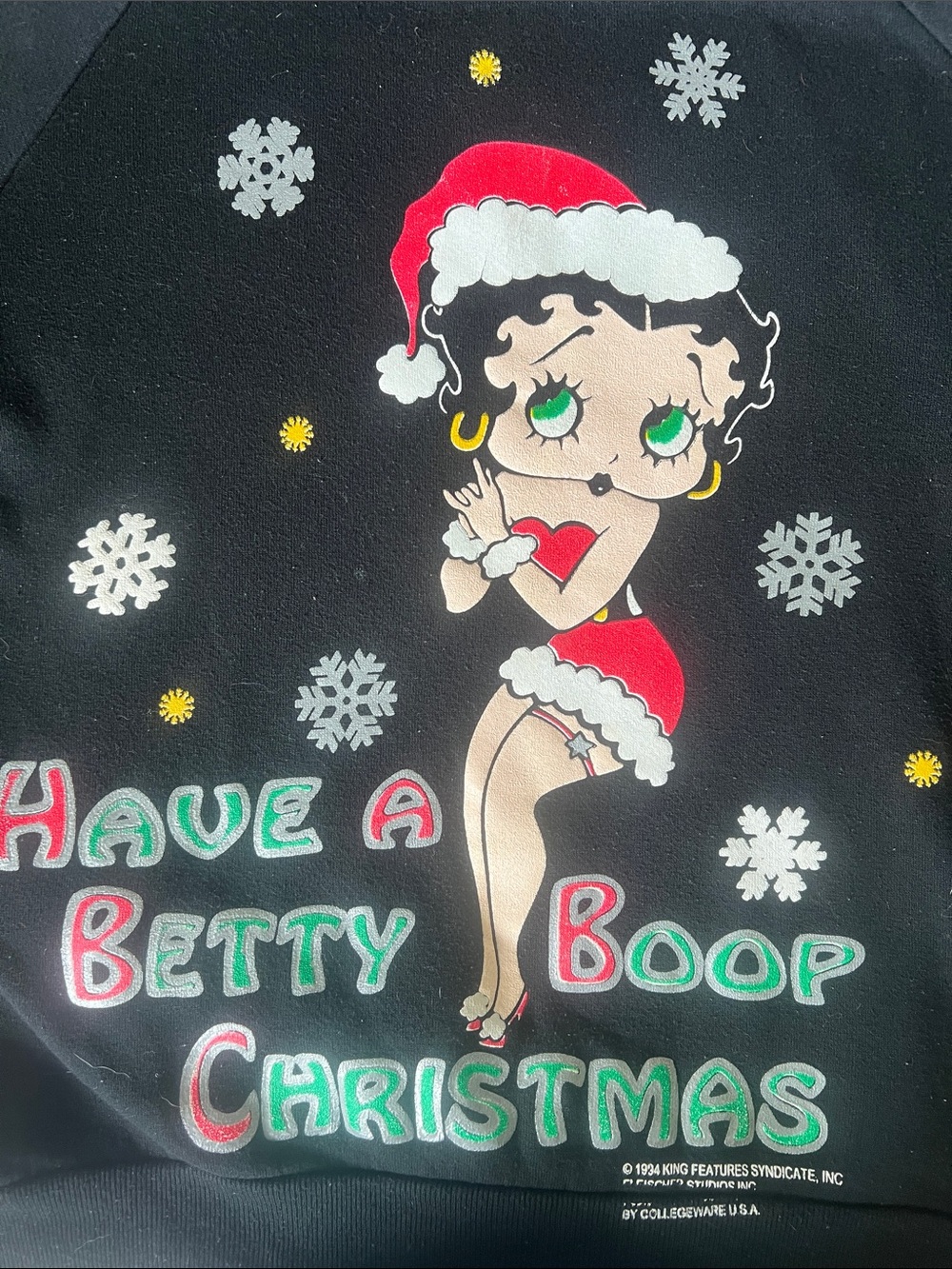 🎄 Vintage 90s Betty Boop Christmas Sweatshirt - Picture 6 of 6